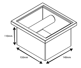 Rhinowares Square Knock Box Chute