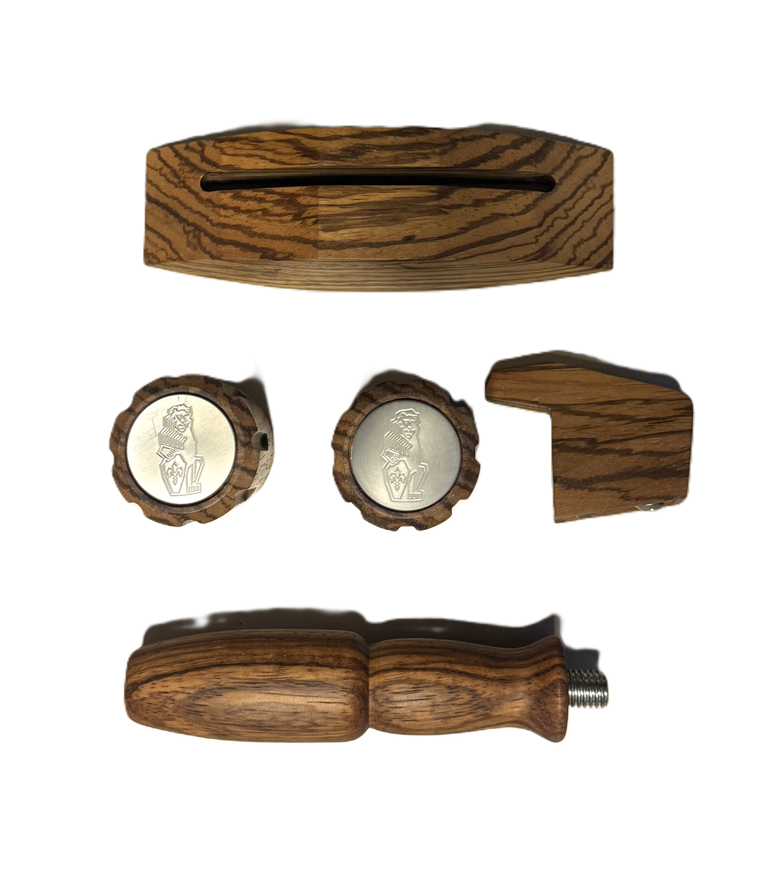 RB Crafts – Custom Zebra Wood Set – La Marzocco Linea MINI (Oude Model)
